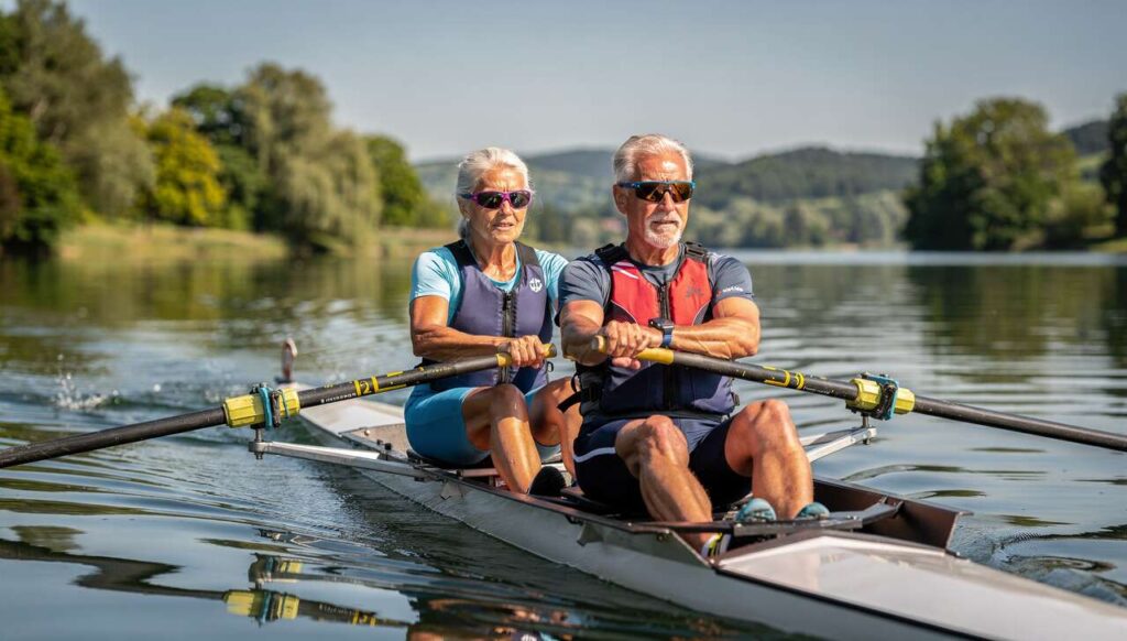 Niet fietsen maar roeien: waarom deze sport de nieuwe favoriet is van sportartsen voor 60-plussers
